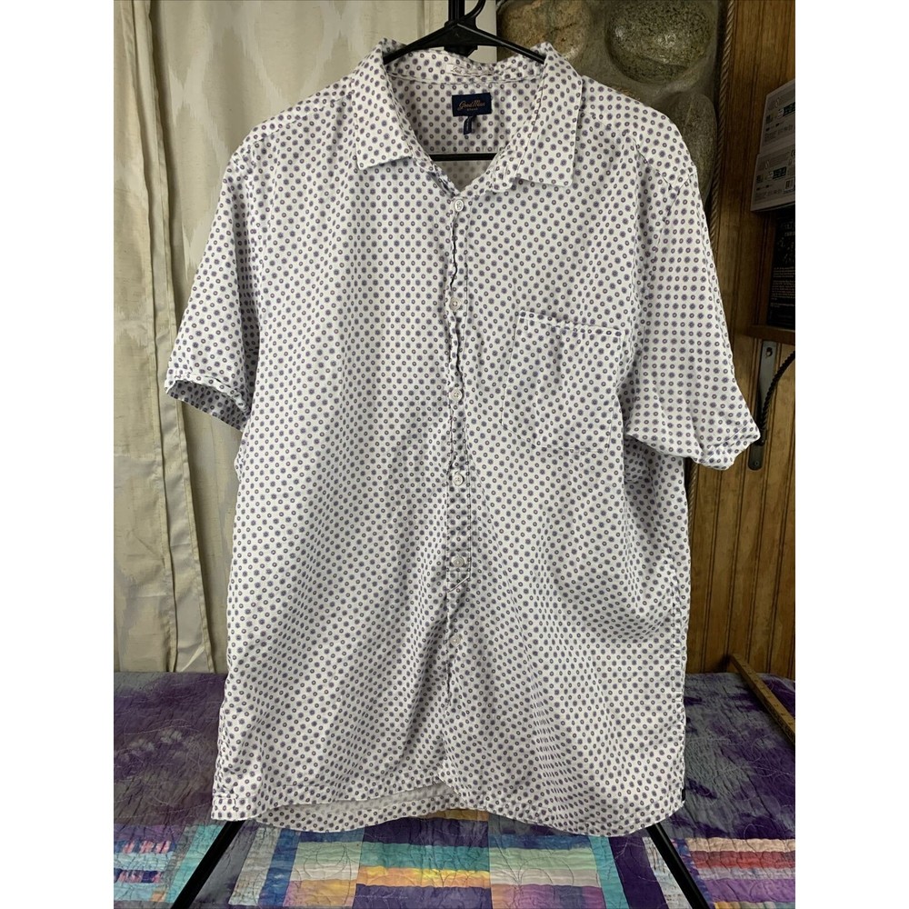 Good Man Brand Mens XXL Button Up Multi Color Floral Short Sleeve Cotton